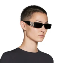 Occhiali Da Sole Dynasty Rectangle da Donna in Nero