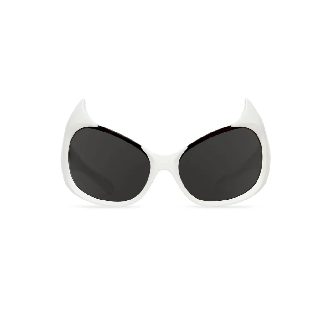 Occhiali Da Sole Gotham Cat in Bianco