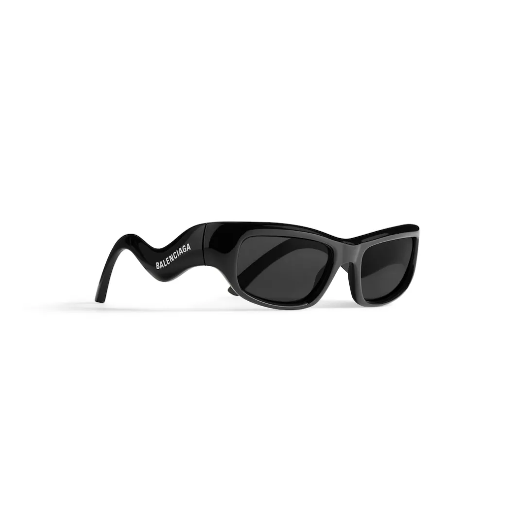 Occhiali Da Sole Hamptons Rectangle in Nero