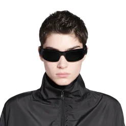 Occhiali Da Sole Hamptons Rectangle in Nero