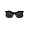 Occhiali Da Sole Hourglass Round  in Nero