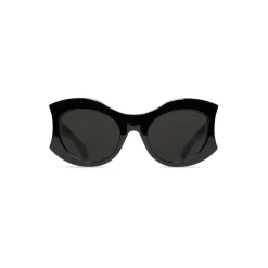 Occhiali Da Sole Hourglass Round in Nero