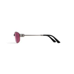 Occhiali Da Sole Mercury Oval  in Argento Scuro