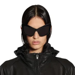 Occhiali Da Sole Monaco Cat da Donna in Nero