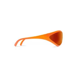 Occhiali Da Sole 90s Oval in Arancione Fluo