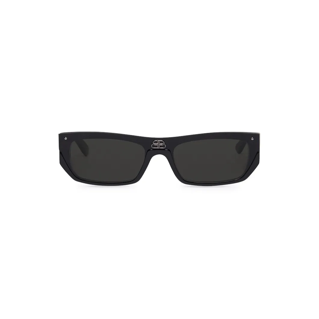 Occhiali Da Sole Shield Rectangle in Nero