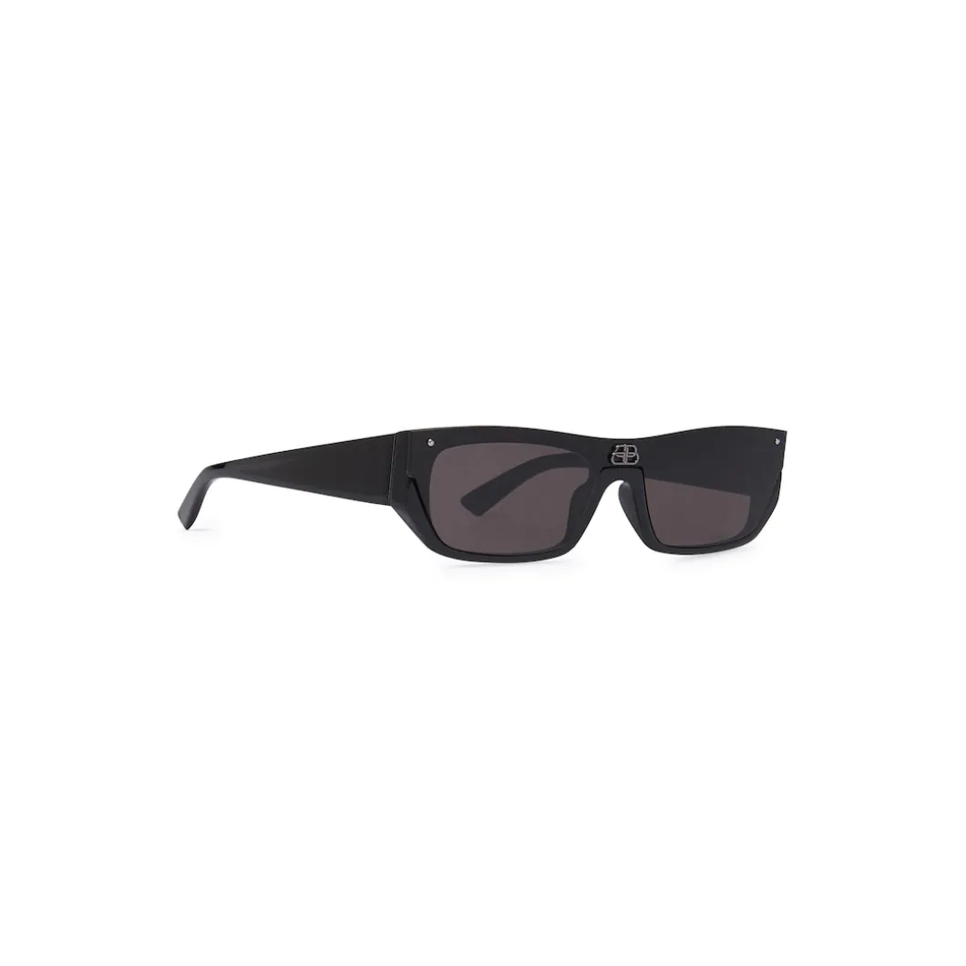 Occhiali Da Sole Shield Rectangle in Nero