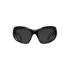 Occhiali Da Sole Wrap D-frame in Nero