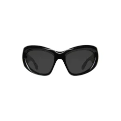 Occhiali Da Sole Wrap D-frame in Nero