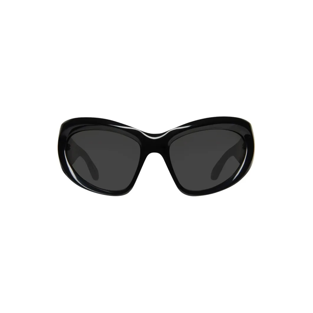 Occhiali Da Sole Wrap D-frame in Nero