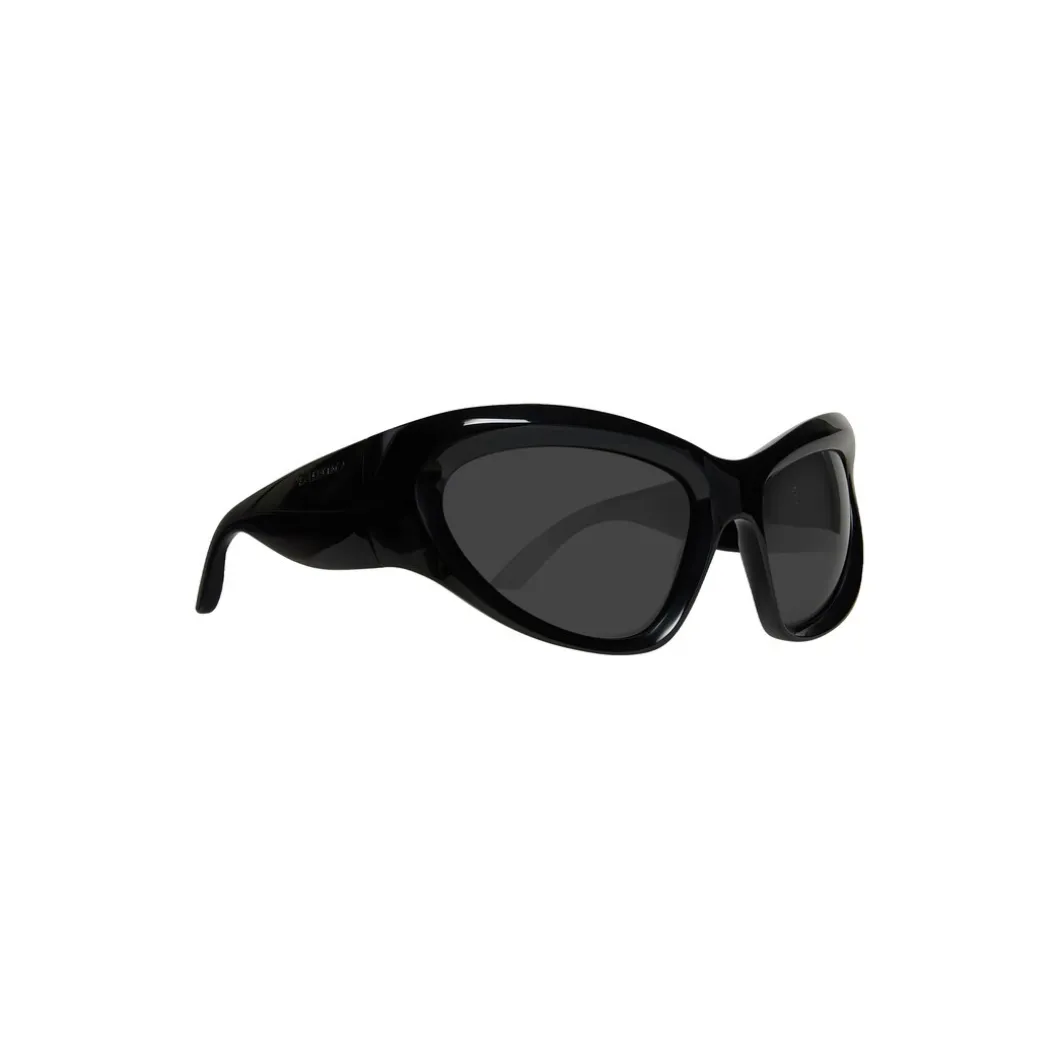 Occhiali Da Sole Wrap D-frame in Nero
