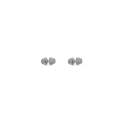Orecchini Cagole Stud  in Argento Anticato