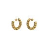 Orecchini Logo da Donna in Oro Anticato