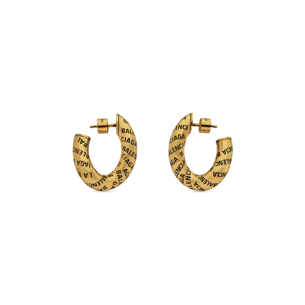 Orecchini Logo da Donna in Oro Anticato