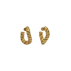 Orecchini Logo da Donna in Oro Anticato