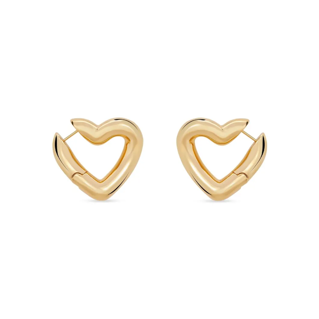 Orecchini Loop Heart da Donna in Oro