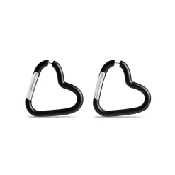 Orecchini Love Clip da Donna in Nero