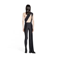 Pantabodysuit Draped da Donna in Nero