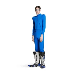 Pantaloni Aderenti A Vita Bassa in Blu