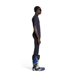 Pantaloni Aderenti A Vita Bassa in Blu Navy