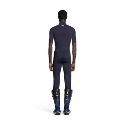 Pantaloni Aderenti A Vita Bassa in Blu Navy