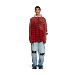 Pantaloni Baggy Destroyed Super Large in Blu