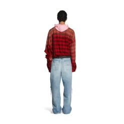 Pantaloni Baggy Destroyed Super Large in Blu