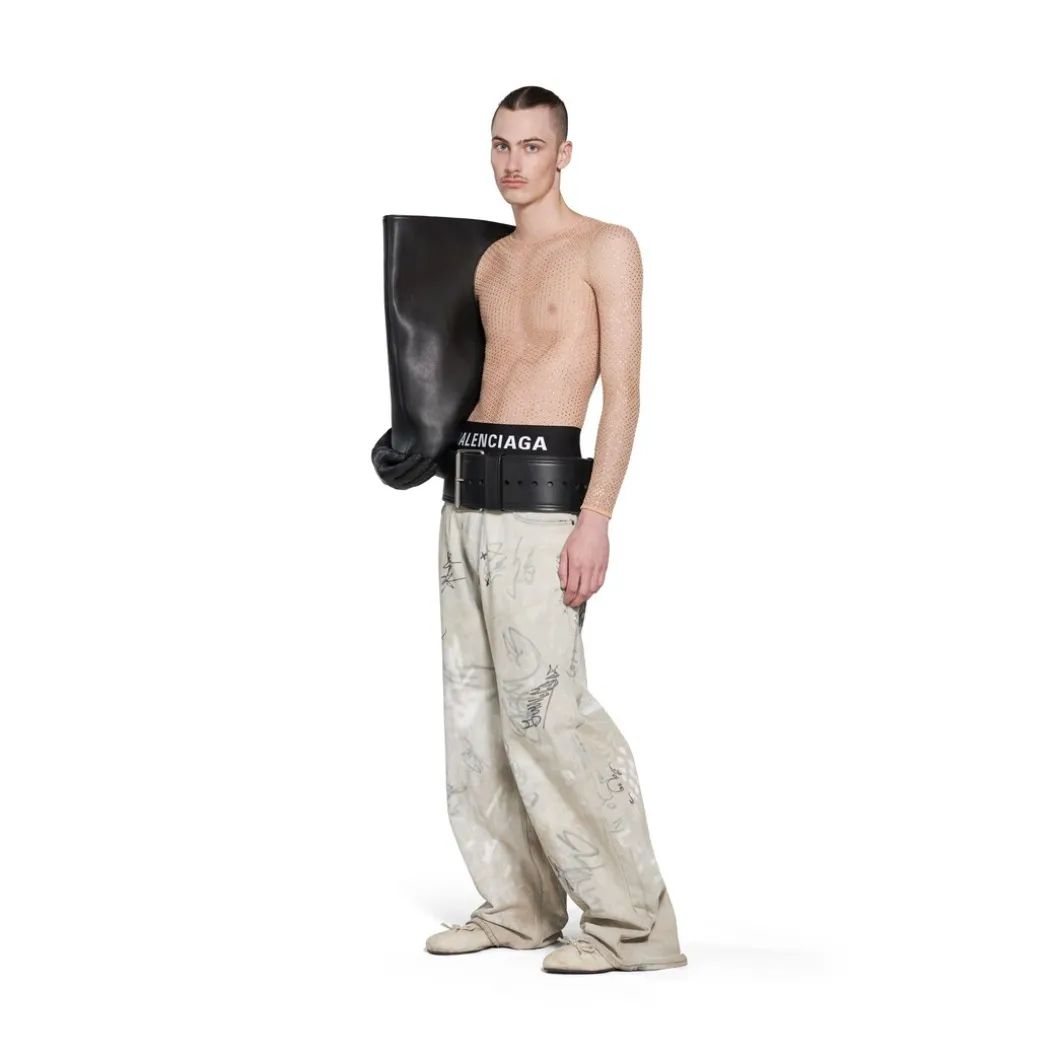 Pantaloni Baggy Graffiti in Nero