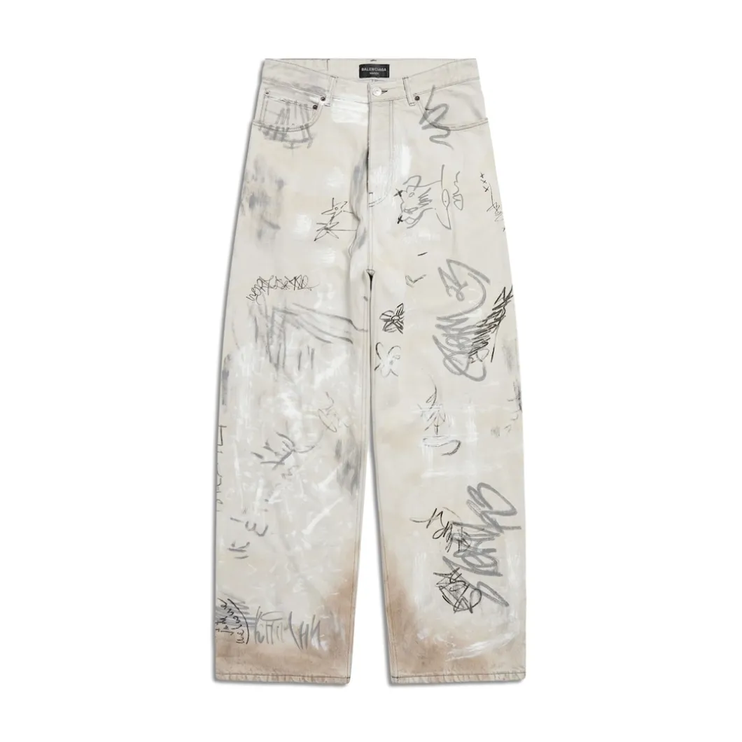Pantaloni Baggy Graffiti in Nero