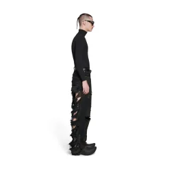 Pantaloni Baggy Super Destroyed in Nero