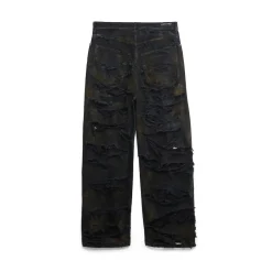 Pantaloni Baggy Super Destroyed in Nero