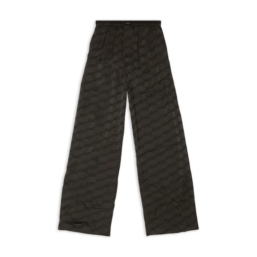 Pantaloni Bb Monogram Pyjama da Donna in Nero