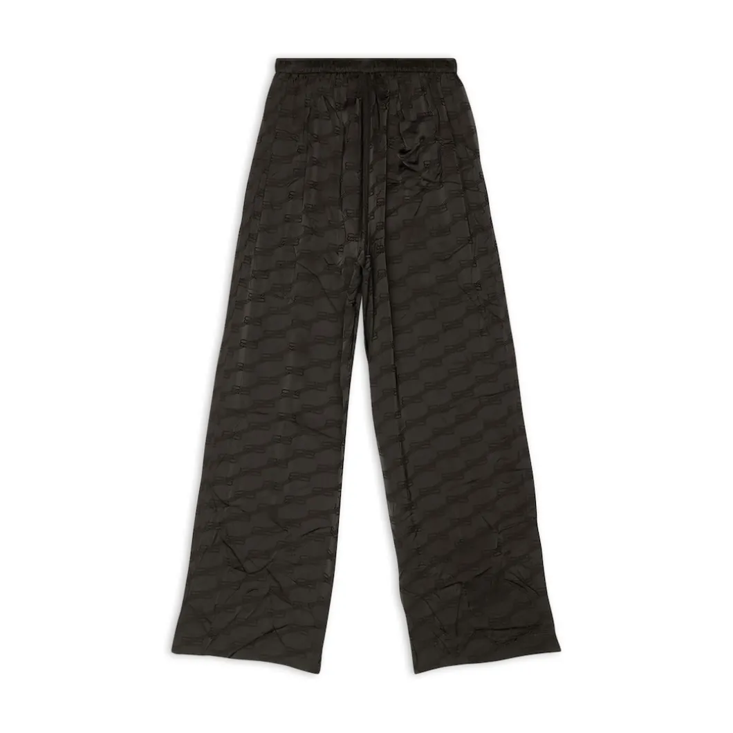 Pantaloni Bb Monogram Pyjama da Donna in Nero