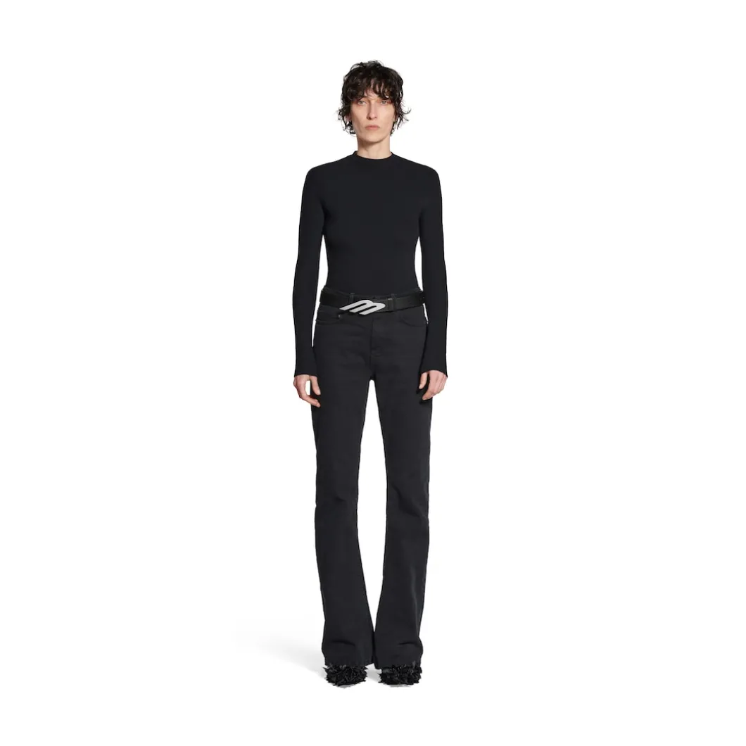 Pantaloni Bootcut in Nero