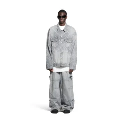 Pantaloni Cargo Bal Diagonal Allover in Azzurro