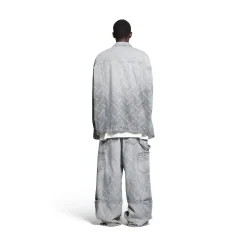Pantaloni Cargo Bal Diagonal Allover in Azzurro