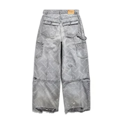 Pantaloni Cargo Bal Diagonal Allover in Azzurro