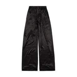 Pantaloni Con Strass Pyjama da Donna in Nero