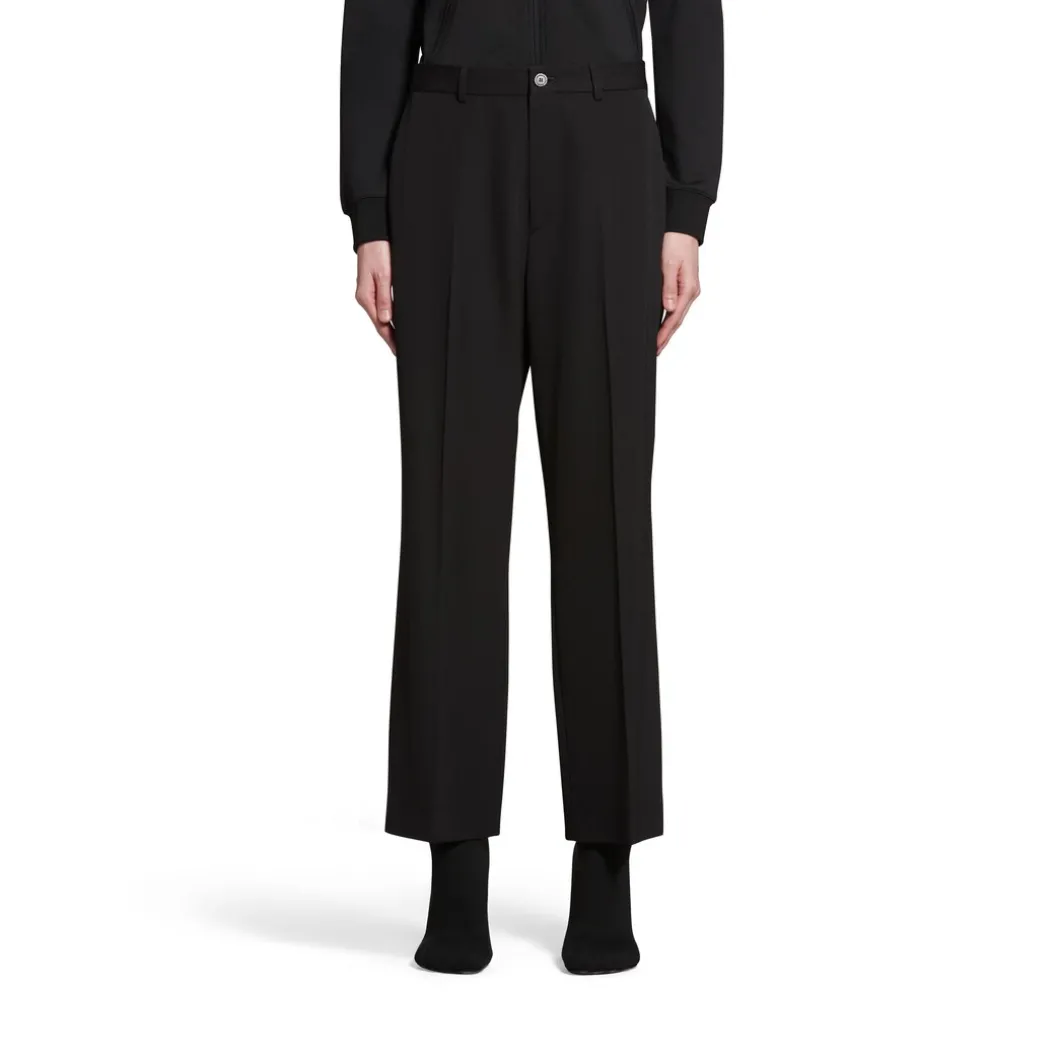 Pantaloni Cropped in Nero