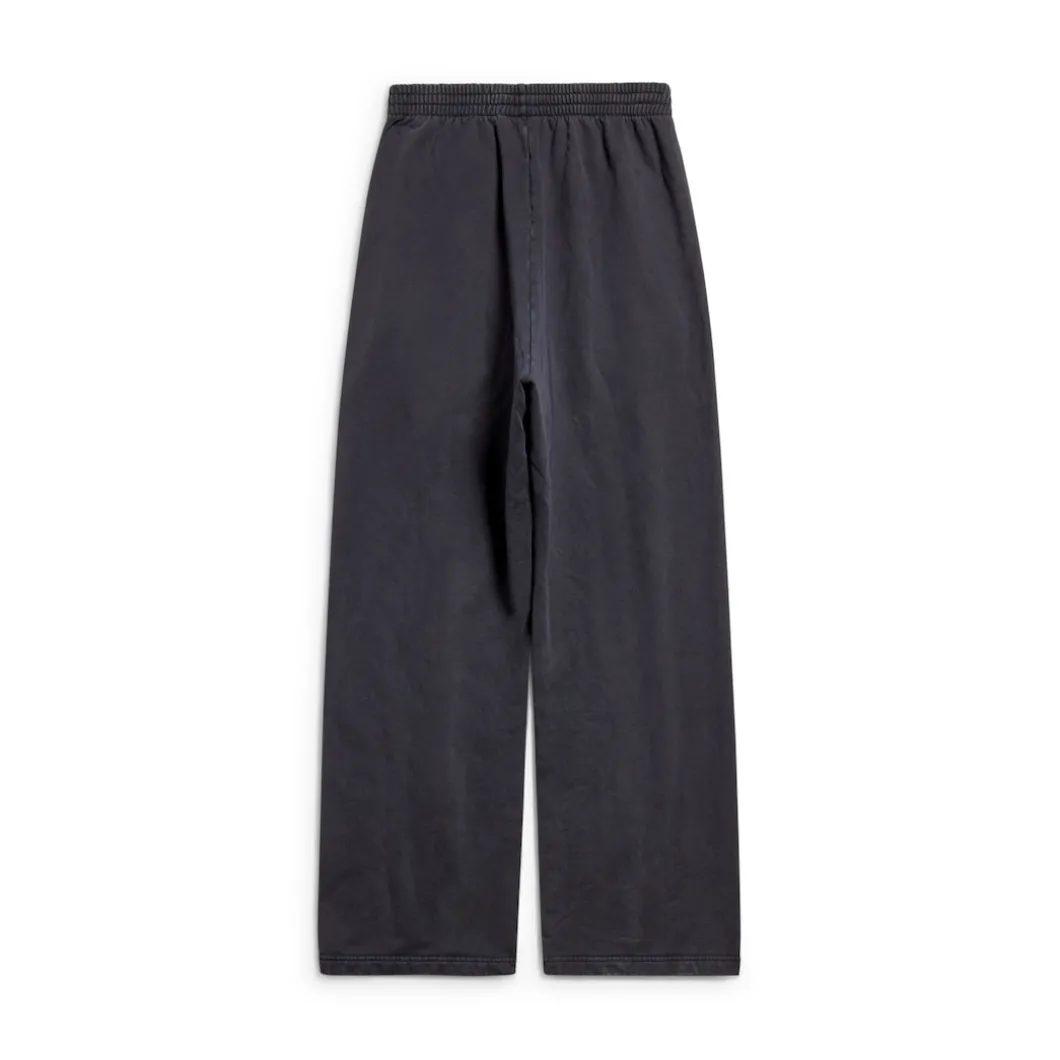 Pantaloni Da Tuta Baggy Outline in Nero Délavé