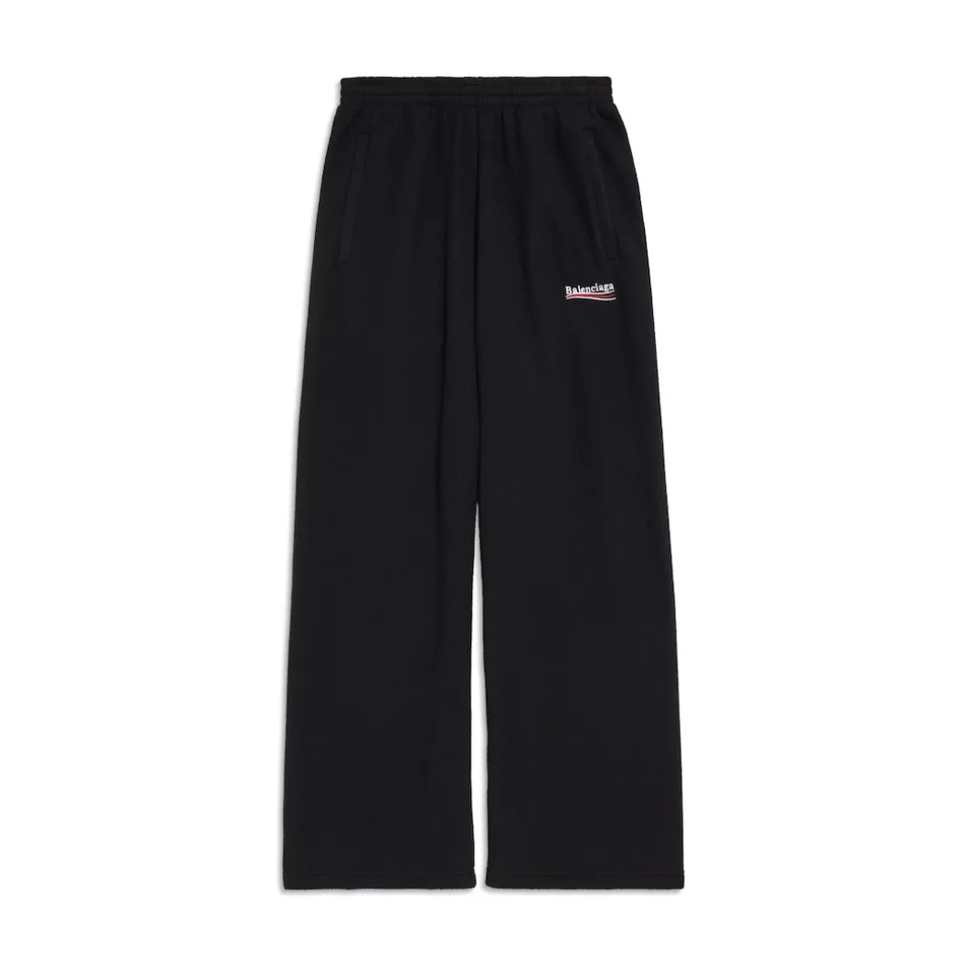 Pantaloni Da Tuta Baggy Political Campaign in Nero
