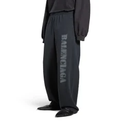 Pantaloni Da Tuta Baggy Stencil Type in Nero/grigio