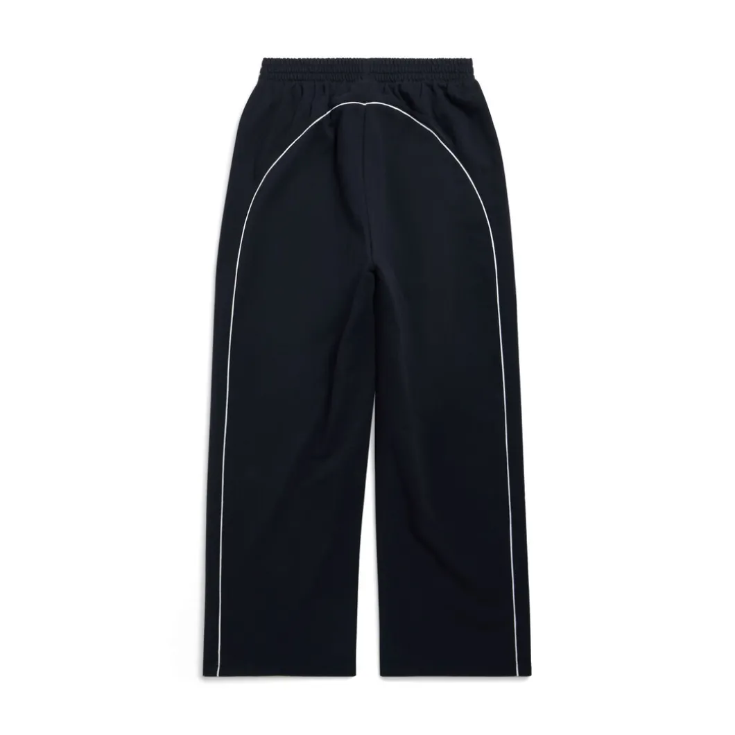Pantaloni Da Tuta Baggy Soccer in Nero/bianco