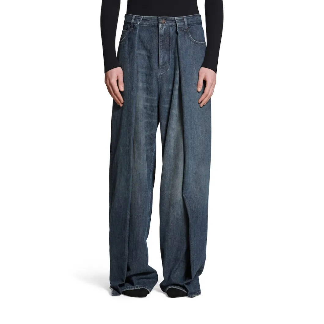 Pantaloni Double Side in Blu Scuro