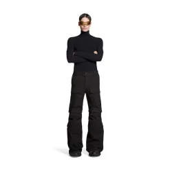 Pantaloni Flared Cargo in Nero