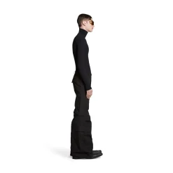 Pantaloni Flared Cargo in Nero