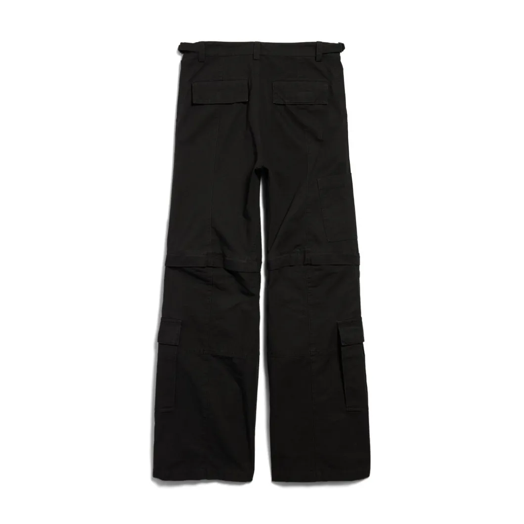 Pantaloni Flared Cargo in Nero
