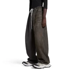Pantaloni Hybrid Baggy in Marrone Scuro