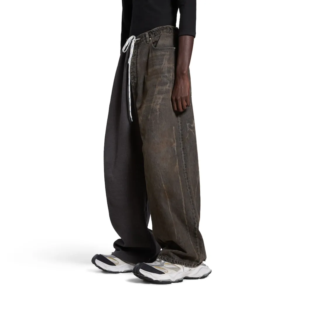 Pantaloni Hybrid Baggy in Marrone Scuro