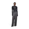 Pantaloni Loose Tailored in Grigio/rosso